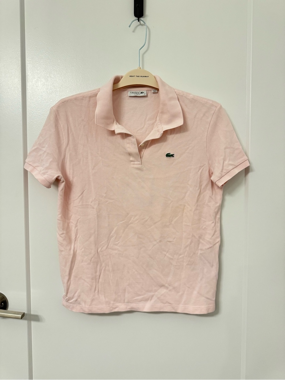 Lacoste Light Pink Short Sleeve Polo Top